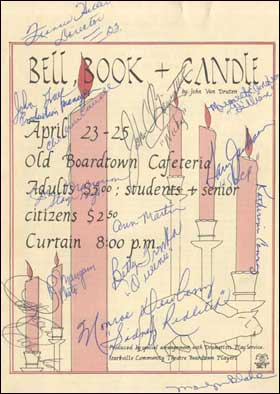 Signed copy of the Bell, Book and Candle poster