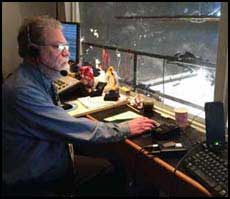 Edwin Ellis in the sound booth